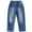Blue-2348, variant on KIDSCOOL SPACE Little Girls Ruffled Elastic Waist Denim Ripped Jeans Pants,Blue,2-3 Years