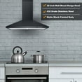 thumbnail image 6 of SNDOAS 30 inch Wall Mount Range Hood Stainless Stove Vent 3-Speed Exhaust Fan 120V,Balck, 6 of 6