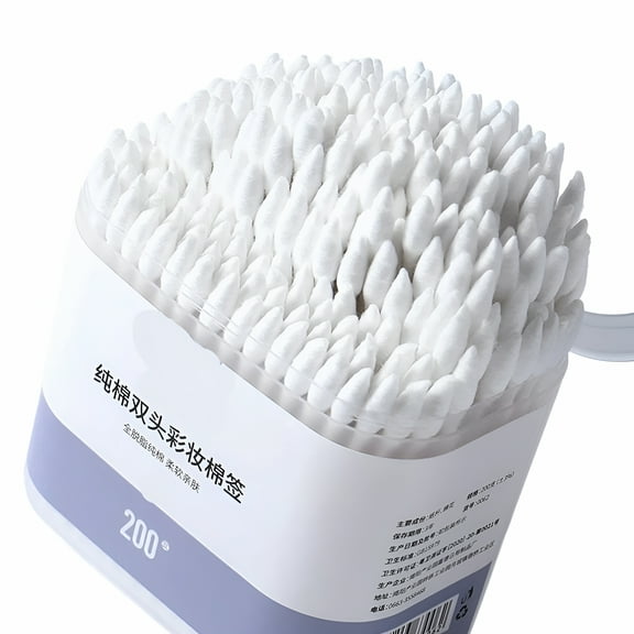 ACDANC 200pcs Color Double-headed Cotton Swab Sterile Cotton Buds Makeup Sticks Ear Wax Spoon Remover Cleaning Cosmetic Tools