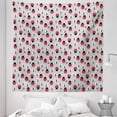 thumbnail image 1 of Ladybugs Tapestry, Nature with Abstract Insects Trees and Flowers Pattern Cartoon, Fabric Wall Hanging Decor for Bedroom Living Room Dorm, 5 Sizes, Grey Dark Coral Black, by Ambesonne, 1 of 1