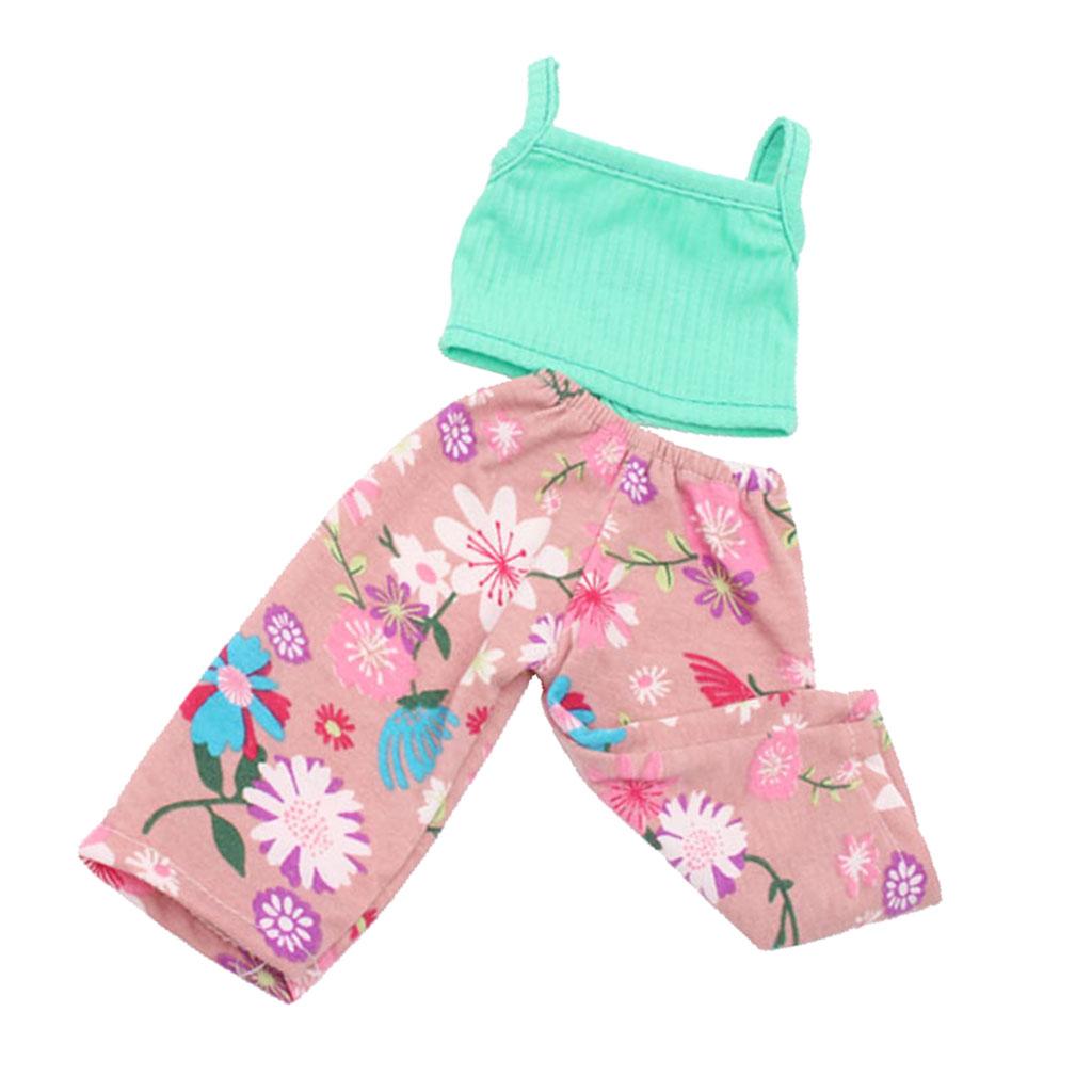 2Pieces Clothes TShirt Tank w/ Pants Trousers for 18'' Doll Walmart