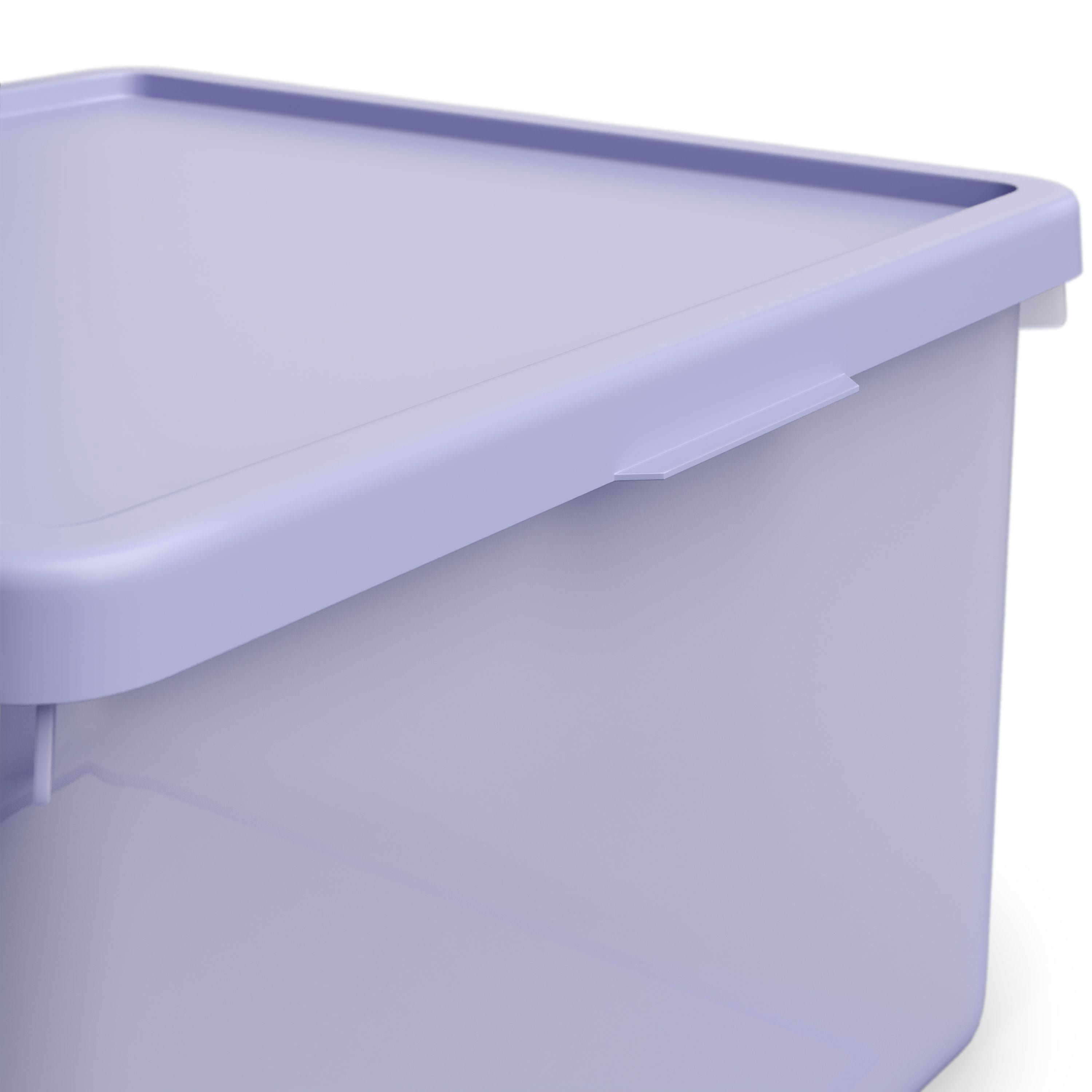 Mainstays Kids Purple Medium Plastic Storage Bin with Lid