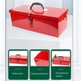 thumbnail image 4 of Portable Metal Tool Box Case With Sturdy Handle Suitable For Garage Truck & Camping Use Hobbyists And Repair Enthusiasts, 4 of 8