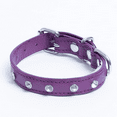 thumbnail image 2 of ATHENS Leather Dog Collar Single Row Rhinestones, 2 of 2