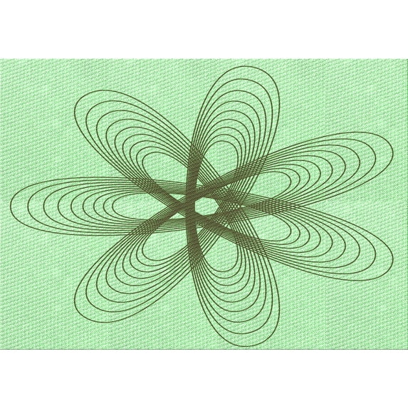 Ahgly Company Machine Washable Indoor Rectangle Transitional Mint Green Area Rugs, 5' x 8'