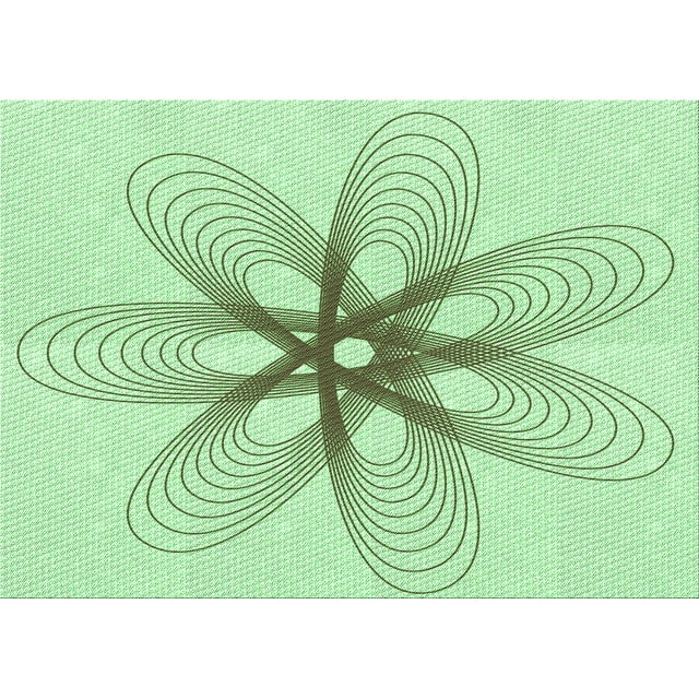 Ahgly Company Machine Washable Indoor Rectangle Transitional Mint Green Area Rugs, 7' x 10'