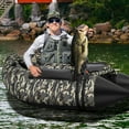 thumbnail image 4 of Infans Inflatable Float Tube w/ Flippers Fish Ruler Rod Holder Storage Pockets Pump, 4 of 7
