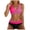 Hot Pink, variant on Women's Printed Split Bikini Set Rhinestone Gathered Sexy Hot Beach Bathing Suits Swimwear