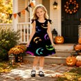 thumbnail image 2 of WhouRiu Girls Halloween Graphic Dresses Sleeveless Crew Neck A Line Dress Kids Comfortable Cute Party Sundress,9-10 Years, 2 of 5