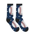 thumbnail image 4 of Unisex America Baseball Novelty Ankle Socks Colorful ComfortSoft Lightweight Sports Athletic Socks, 4 of 7