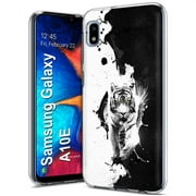 MeNi Slim Case for Samsung Galaxy A10E, Light Weight, Unbreakable, Flexible, Surround Edge Protection, Ying Yang Tiger