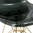 thumbnail image 5 of LeisureMod Dining Chair in Acrylic with Gold Chrome Eiffel Base and Curved Back Design Lightweight Easy Assembly for Modern Home, Kitchen, Cafes Cresco Collection in Transparent Black Set of 4, 5 of 8