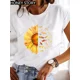 thumbnail image 5 of Top básico con estampado de mariposa de libélula explosiva para mujer, Camiseta holgada de manga corta con cuello redondo, camiseta de gran tamaño, ropa para mujer, 5 of 5