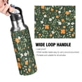 thumbnail image 4 of Yayeee 20oz Insulated Water Bottle Double Wall Stainless Steel with Flip Straw Lid, Orange Flowers, 4 of 7
