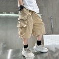thumbnail image 2 of RUTAYY Toddler Boys Kids Cargo Shorts Youth Boys Casual Stretch Shorts Outdoor Cargo Bottoms Trouser Versatile Pants, 2 of 5
