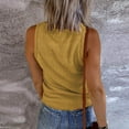 thumbnail image 4 of UTTOASFAY Womans Shirts Women's Solid Tank Tops Sleeveless U-Neck Base Shirt Summer Casual Workout Tees Yellow 18(XXXXXL), 4 of 7