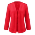 thumbnail image 3 of BYHONG Veste Cardigan à Manches Longues Mode Décontractée pour Femmes Rouge TTG, 3 of 4