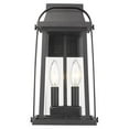 thumbnail image 6 of Z-Lite 574M-BK Millworks Period Inspired 2 Light Outdoor Wall Sconce - Black, Clear Beveled, 6 of 8