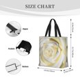 thumbnail image 2 of Easygdp White Rose Bolsa Tote para Mujer, Bolso de Hombro para Trabajo, Playa, Viajes, Compras y Supermercado, 2 of 6