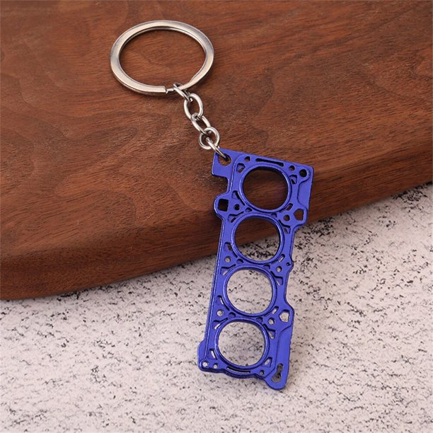 LLavero de afinación para coche, accesorio de modificación de culata, junta de motor, modelo de cadena, llavero de bicicleta, regalo para fanáticos de carreras F1