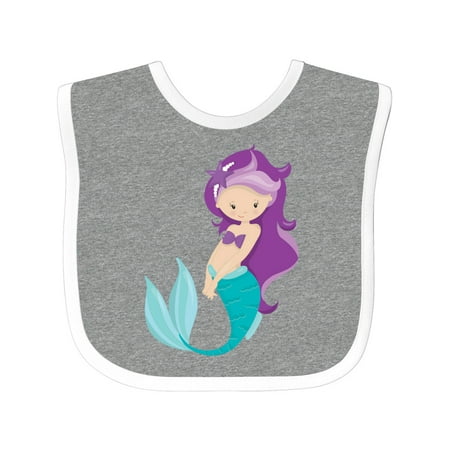 

Inktastic Mermaid Girls Baby Bib