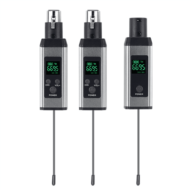 Convertidor de Micrófono Inalámbrico Transmisor Receptor de Micrófono XLR Inalámbrico de Micrófono Dinámico B