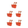 thumbnail image 3 of kurtrusly Lightweight And Strong Outdoor Wall Hanging Planter With Detachable Feature Flower Pots Outdoor orange red 5Set, 3 of 6