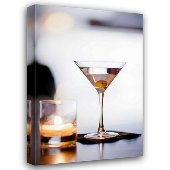 Bob Stefko 13x18 Gallery Wrapped Canvas Wall Art Titled - Happy Hour Martini