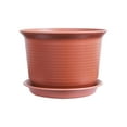 thumbnail image 2 of LEFTHIGH Home 7x5in Thickened Plastic Flower Pot with Tray for Indoor Outdoor Plants Gardening Home Decor Black White Home Decor, 2 of 6