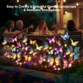 thumbnail image 3 of Luces solares para jardín con forma de mariposa, NFEVER, coloridas, 4 unidades, 3 of 7