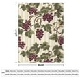 thumbnail image 2 of Vintage Grape Vines Stripes Super Soft Blanket Flannel Throw Blanket Flannel Microfiber Blankets for Couch Bed Sofa Fluffy and Warm 60"x80", 2 of 9