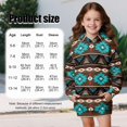 thumbnail image 7 of Xoenoiee Geometric Navajo Ethnic Tribe Print Long Hoodies for Teen Girls Active Pullover Sweatshirts Outfits Casual Sport Shirt Hooded Jumper Tunic Dress with Pocket, Size 9-10 Years, 7 of 7
