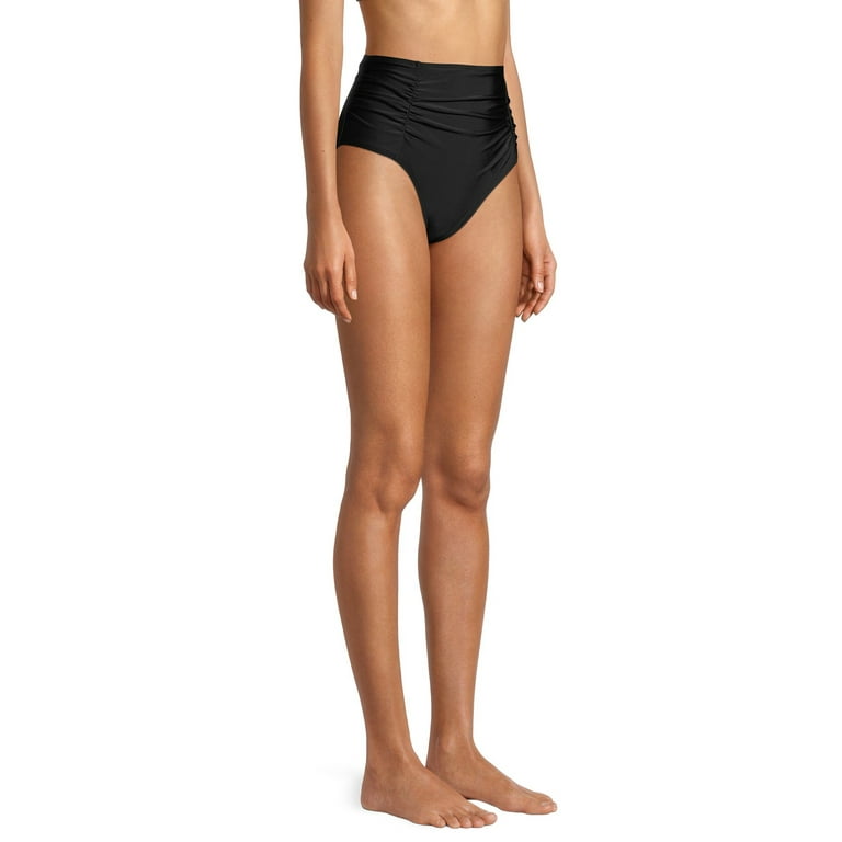Nicole Miller Women's High Waisted Swimsuit Bottoms 