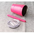 thumbnail image 2 of Vaso de acero inoxidable para niños, bonito vaso pequeño con tapa y pajita de silicona, 2 of 6