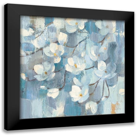 Hristova, Albena 12x12 Black Modern Framed Museum Art Print Titled - Magnolias in Spring I