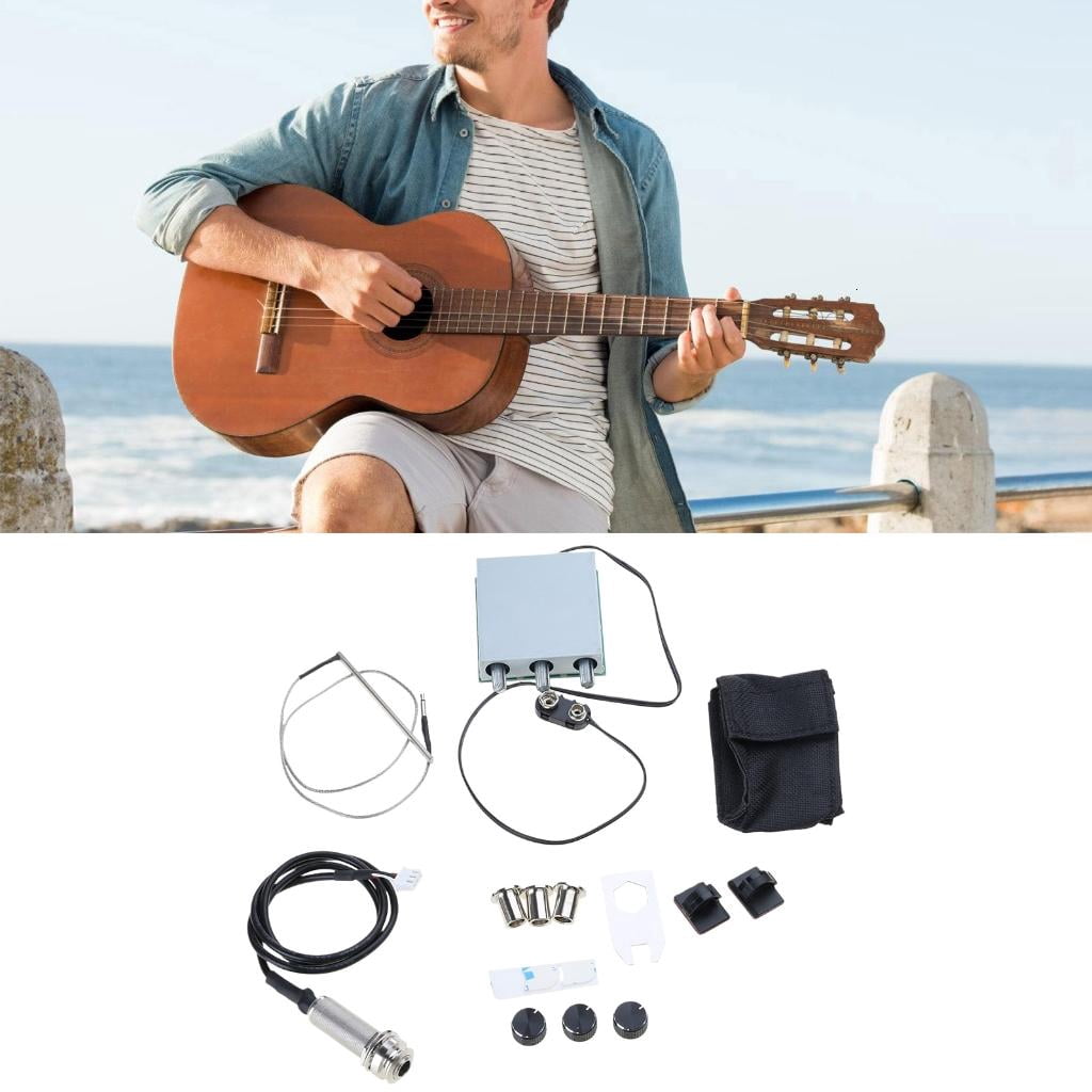 CEORPER Guitar Pickup Equalizer Guitar Piezo Transducer Pickup Guitar Equalizer Pickup