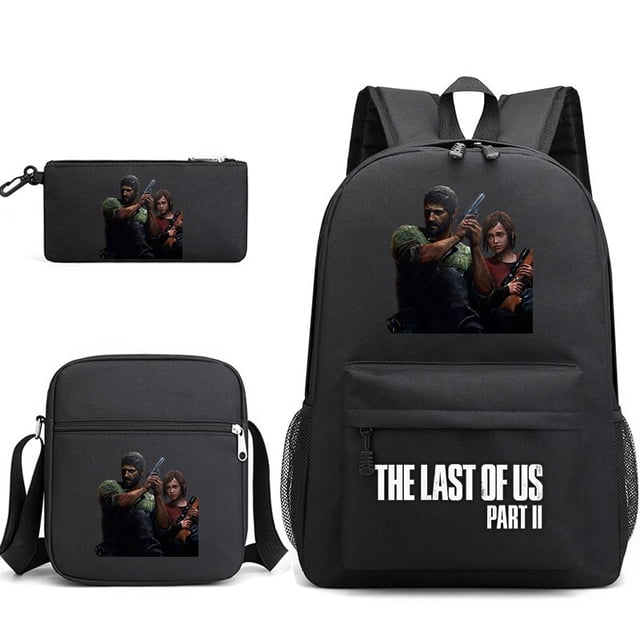 Mochila escolar The Last of Us para niños y niñas, juego de bolsos de hombro, Mochilas diarias, 3 piezas, parte 2 comercio de xuanjing unisex