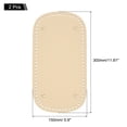 thumbnail image 2 of Oval Bag Bottom Shaper Pad, 2Pack 30x10cm PU Leather Cushion Base Beige White, 2 of 6
