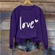 thumbnail image 2 of Penkiiy Día de San Valentín Sudadera para Mujeres Lindo Amor Camisetas Corazón Casual de manga larga Camiseta de San Valentín Ropa Tops L Morado, 2 of 4