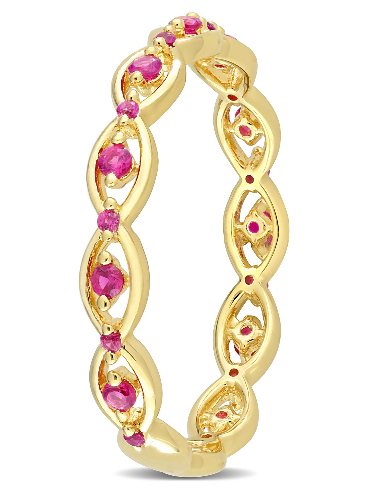 Everly Women's Created Ruby Sterling Silver Ring