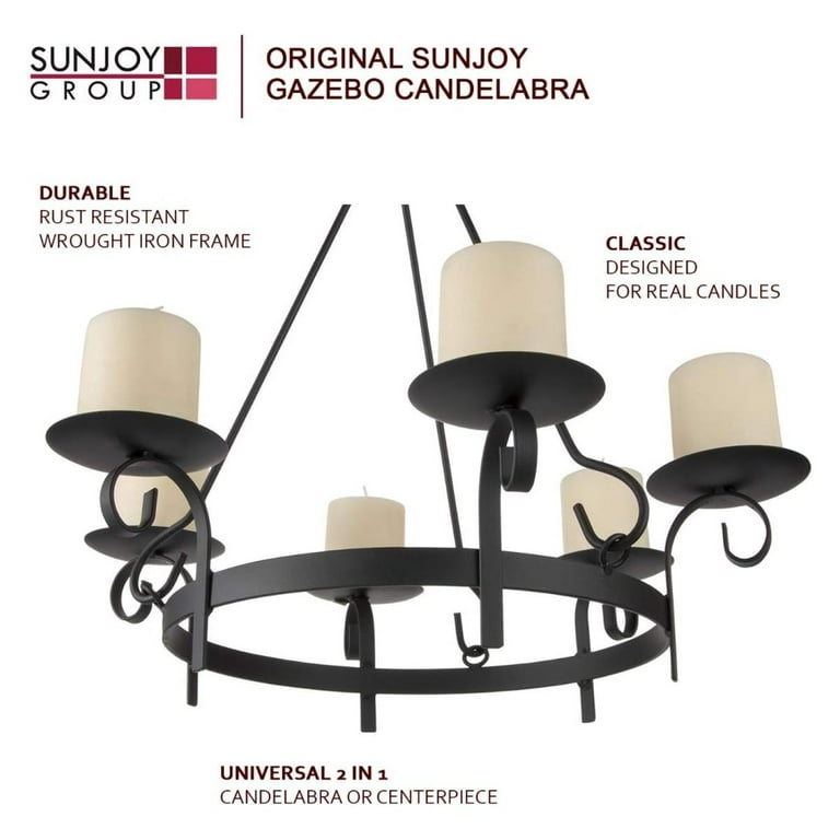 Wrought Iron Hanging Gazebo Candelabra Outdoor Patio Lighting Wrought Iron Hanging Gazebo Candelabra Outdoor Patio Lighting