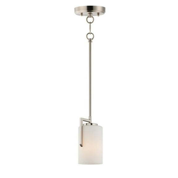-One Light Mini Pendant-4 inches Wide By 7.5 inches High-Satin Nickel Finish Bailey Street Home 93-Bel-3360722
