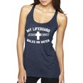 thumbnail image 1 of My Lifeguard Walks on Water Jesus Christ Bible | Womens Inspirational/Christian Premium Tri-Blend Racerback Tank Top, Vintage Navy, Large, 1 of 3
