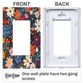 thumbnail image 3 of Yayeee Rocker Switch Wall Plate 1-Gang 4.6"x2.9" Home Decorative Outlet Cover, Bright Colorful Flowers Pattern, 3 of 6