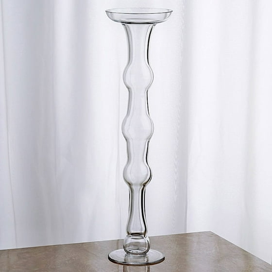 Balsacircle Clear 4 Pcs 20 Tall Glass Trumpet Vases Wedding Party Centerpieces Flowers Home Decorations Bulk Supplies