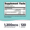 thumbnail image 2 of Nutricost Folic Acid for Women (Vitamin B9) 1200 Mcg, 120 Capsules - Non-GMO Supplement, 2 of 7
