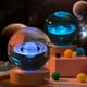 thumbnail image 4 of Bola Galaxy de 6 cm + luz de color de 7 cm, base redonda de madera, enchufe USB, bola de cristal, base de madera luminosa colorida, adornos, luz nocturna pequeña, 4 of 5