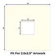 thumbnail image 2 of Cream Linen Picture Frame Mat for 10x10 Frames - Fits 3x3 Photos - 10 Mats, 2 of 7