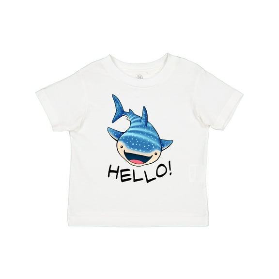 Inktastic Cute Whale Shark Says Hello Boys or Girls Toddler T-Shirt