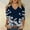 Navy, variant on Black and Friday Discounted Items under $5 GaThRRgYP Summer Tops for Women,Summer Tops for Women 2025,Women's Fashionable Casual 3/4 Sleeve Off Shoulder V-neck Printed Top Blue XXL